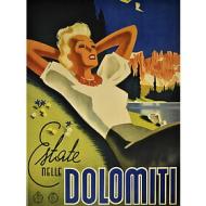 Franz Lenhart - Estate nelle Dolomiti 1932 - Poster vintage originale anno 1985