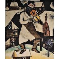 Marc Chagall - Il violinista 1912 - Poster vintage originale anno 2002