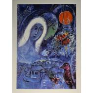 Marc Chagall - Il campo di marzo 1955 - Poster vintage originale anno 2007