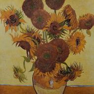 Vincent Van Gogh - Natura morta con girasoli 1889 - Poster vintage originale anno 1996