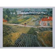 Vincent Van Gogh - Paesaggio d'Auvers dopo la pioggia - Poster vintage originale anno 1996