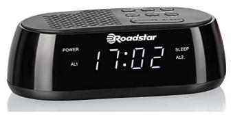 Roadstar CLR-2477 Radiosveglia Digitale, no DAB Carica USB, Nero (AZ)