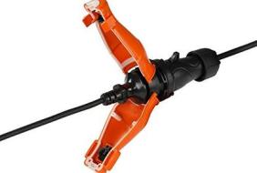 ROSI 1823 Presa schuko Powershell, Arancio/Nero (AZ)