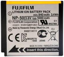 Fujifilm NP-50 . Tecnologia batteria: Ioni di Litio, Prodotti compatibili: For FineFix F50fd (AZ)