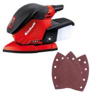 Einhell TE-OS 1320 LEVIGATRICE ORBITALE PALMARE (tensione 220 V, potenza 130 W, oscillazioni al min. 24000, ampiezza oscillazioni 2 mm, platorello 150 x 150 x 100 mm, Inclusi 3 fogli carta abrasiva) (AZ)