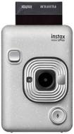 Fujifilm Instax Mini LiPlay Stone White Fotocamera Ibrida Istantanea e Digitale, Registra 10? di Audio sulla Foto con la Funzione ?Sound?, Remote Shooting e Bluetooth, Foto Formato 62 x 46 mm (AZ)