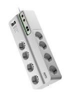 APC Performance Surge Arrest - Presa Filtrata - PMF83VT-IT - 8 Uscite Schuko/Italiane - Protezione Linea Video (Coassiale) e Telefonica (AZ)