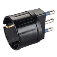 Adattatore spina tedesca-italiana 16A nero (AZ) Adattatore spina tedesca-italiana 16A nero (AZ)