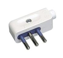 Spina elettrica salvaspazio 10 A 2P+T 250 V bianca (AZ) Spina elettrica salvaspazio 10 A 2P+T 250 V bianca (AZ)