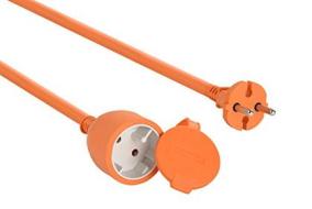 VELAMP PROHD16A-FR-20 Prolunga Giardino 20mt, Spina e Presa Europea 2 Poli Adatta per elettrodomestici da Giardinaggio-Sezione Cavo 2x1,5 mm?, Arancio, Arancione (AZ)