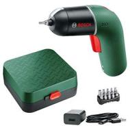 Bosch Avvitatore elettrico IXO, 6? generazione, verde, CONTROLLO VELOCIT? variabile, ricaricabile con cavo micro USB, con custodia (AZ)