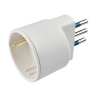 Adattatore spina tedesca-italiana 10A bianco (AZ) Adattatore spina tedesca-italiana 10A bianco (AZ)