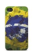 Cover Mundial in gomma bandiera Brasile iPhone 4