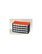 CASSETTIERA PORTAMINUTERIE 24 CASSETTI CM.33X16X18. (AZ)