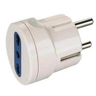 Adattatore spina italiana-tedesca 16 A bianco (AZ) Adattatore spina italiana-tedesca 16 A bianco (AZ)