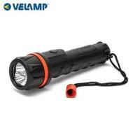 VELAMP Torcia in Gomma con LED, 2 Batterie AA (AZ)
