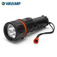 VELAMP Torcia in Gomma con LED, 2 Batterie D (AZ)