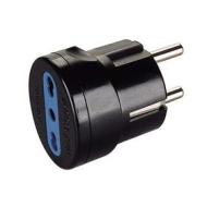 Adattatore spina italiana-tedesca 16A Nero (AZ) Adattatore spina italiana-tedesca 16A Nero (AZ)