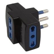 Adattatore multiplo 3 prese e spina 16A nero (AZ) Adattatore multiplo 3 prese e spina 16A nero (AZ)