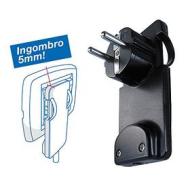 Spina Spaziozero 16A 2P+T standard franco/tedesco uscita cavo 90? colore Nero (AZ) Spina Spaziozero 16A 2P+T standard franco/tedesco uscita cavo 90? colore Nero (AZ)