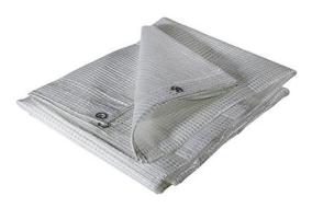 VERDELOOK Telo occhiellato con retinatura in polietilene, 4x3 m, grammatura 150 g/m?, Trasparente, Multiuso, per Copertura e stoccaggio Merce (AZ)