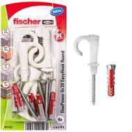 fischer EasyHook Round 6, set da 6 Ganci Tondi e 6 Tasselli DuoPower 6 x 30 mm, Montaggio Facile e Veloce Senza uso di Pinze su Muro, Cartongesso, Mattoni Forati, Cemento, Legno, Soffitto, 557923 (AZ) fischer EasyHook Round 6, set da 6 Ganci Tondi e 6 Tasselli DuoPower 6 x 30 mm, Montaggio Facile e Veloce Senza uso di Pinze su Muro, Cartongesso, Mattoni Forati, Cemento, Legno, Soffitto, 557923 (AZ)