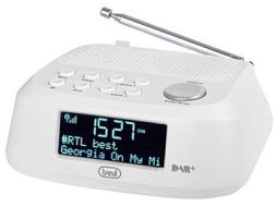 Trevi RC 80D4 DAB Radiosveglia Elettronica con Ricevitore Digitale DAB / DAB+, Grande Display LED, Funzione Sleep, Funzione Snooze, Bianco (AZ)