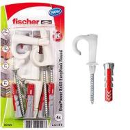 fischer EasyHook Round 8, set da 4 Ganci Tondi e 4 Tasselli DuoPower 8 x 40 mm, Montaggio Facile e Veloce Senza uso di Pinze su Muro, Cartongesso, Mattoni Forati, Cemento, Legno, Soffitto, 557927 (AZ) fischer EasyHook Round 8, set da 4 Ganci Tondi e 4 Tasselli DuoPower 8 x 40 mm, Montaggio Facile e Veloce Senza uso di Pinze su Muro, Cartongesso, Mattoni Forati, Cemento, Legno, Soffitto, 557927 (AZ)