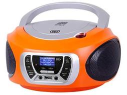 Trevi CMP 510 DAB Stereo Portatile CD Boombox Radio DAB / DAB+ con RDS, USB, AUX-IN, Presa Cuffia, Arancio (AZ)