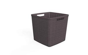 Curver Cestino Juliet Juta 100% Plastica Riciclata Quadrato, Pepe, L: 17 L (AZ) Curver Cestino Juliet Juta 100% Plastica Riciclata Quadrato, Pepe, L: 17 L (AZ)