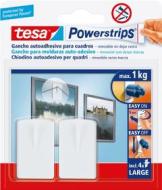 tesa Powerstrips 4 Strisce Adesive Appendi Quadri, 2 Ganci Adesivi, 1 kg, Bianco (AZ) tesa Powerstrips 4 Strisce Adesive Appendi Quadri, 2 Ganci Adesivi, 1 kg, Bianco (AZ)