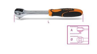Beta 910/55 - Cricchetto Reversibile con Attacco Quadro Maschio 3/8", Cromato - 1 Pezzo (AZ) Beta 910/55 - Cricchetto Reversibile con Attacco Quadro Maschio 3/8", Cromato - 1 Pezzo (AZ)