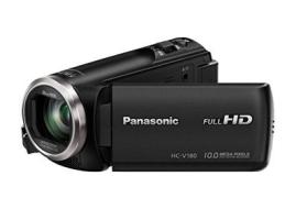 Panasonic HC-V180EG-K Videocamera Full HD (sensore da 1/5, 8 pollici, Full HD, zoom ottico 50x, grandangolo da 28 mm, stabilizzatore d'immagine a 5 assi opzionale OIS ibrido +) nero