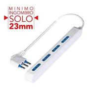 Multipresa da tavolo "Spaziozero" 4 uscite 10A 2P+T con spina 90? colore Bianco (AZ) Multipresa da tavolo "Spaziozero" 4 uscite 10A 2P+T con spina 90? colore Bianco (AZ)