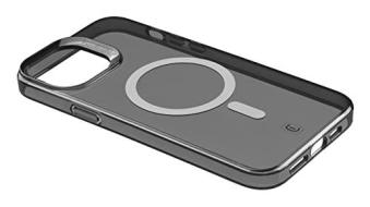 cellularline Gloss Mag - iPhone 14 Custodia con Magneti Integrati per la Ricarica e l?Aggancio all?Alimentatore Mag Safe - Nero? (AZ)