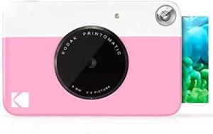 Kodak Fotocamera digitale a stampa istantanea - stampe a colori su carta fotografica ZINK 2 x 3 pollici con retro adesivo (rosa) memoria di stampa istantanea (USB non inclusa) (AZ)