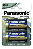 Panasonic D 1.5 V Pile Alkaline, 2 Pezzi (AZ)