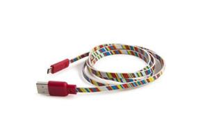 Cellulare - Kit Cavo Dati/ Stili/Pennini Cavo USB Micro USB 1.2mt. Piatto (AZ)