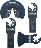 kwb BATTERIA Top BALLITOOL MULTITOOL LAME - Set utensili, 4 pezzi, incl. Lama di sega di immersione CV, sega a met? luminosa Segmento a segmento e spatola (AZ)