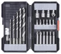 kwb 108805 22-piece Bit and Drill Box w. albero esagonale, 5 x punte di metallo HSS e punte PH, PZ e TX in set incl. svasatore, portapunte e chiavi a bussola (AZ)