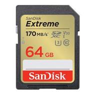 SanDisk Scheda SDXC Extreme da 64 GB + RescuePRO Deluxe, fino a 170 MB/s, UHS-I, Classe 10, U3, V30 (AZ)