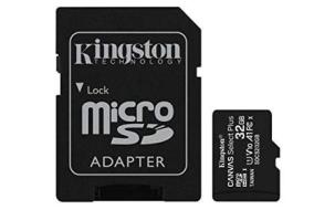 Kingston Canvas Select Plus SDCS2/32GB Scheda microSD Classe 10 con Adattatore SD Incluso, 32 GB (AZ)