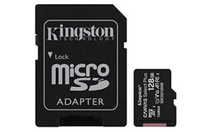 Kingston Canvas Select Plus SDCS2/128GB Scheda microSD Classe 10 con Adattatore SD Incluso, 128 GB (AZ)