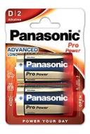 Panasonic Propower Batteria D, 2 Pezzi, Argento (AZ)