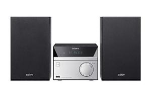 Sony CMT-SBT20B Sistema Hi-Fi, Lettore CD, Radio FM/DAB, USB, NFC, Bluetooth, 12W, Nero/Argento (AZ)