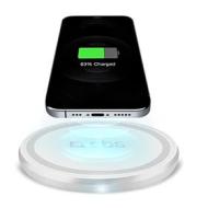 SBS Caricatore da Tavolo Wireless Fast Charge, 10W per Ricarica Rapida, Base di Ricarica per cellulari Qi, Smartphone iPhone/Samsung/Xiaomi/Oppo/Huawei (AZ)