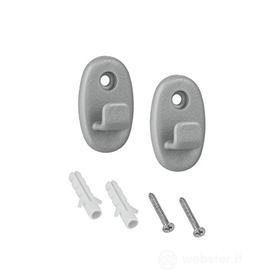 Metaltex  serie Onda - set 2 ganci in Nylon - (460000) (AZ)