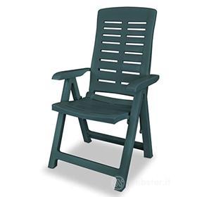 Ipae-Progarden S.P.A. Yuma 5 Sedia da giardino reclinabile plastica 60x61x108 cm verde (AZ)