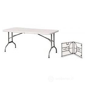 Viscio Trading 162622 Tavolo HD Catering Pieghevole, Bianco, 182x74x72 cm (AZ)