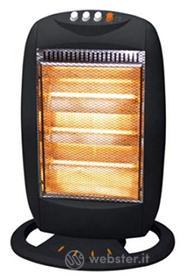 Ardes AR454B Stufa Alogena Halo 16 Oscillante con 4 Elementi Riscaldanti, 4 Potenze e Comando Manuale, Nera, 400 W, Nero